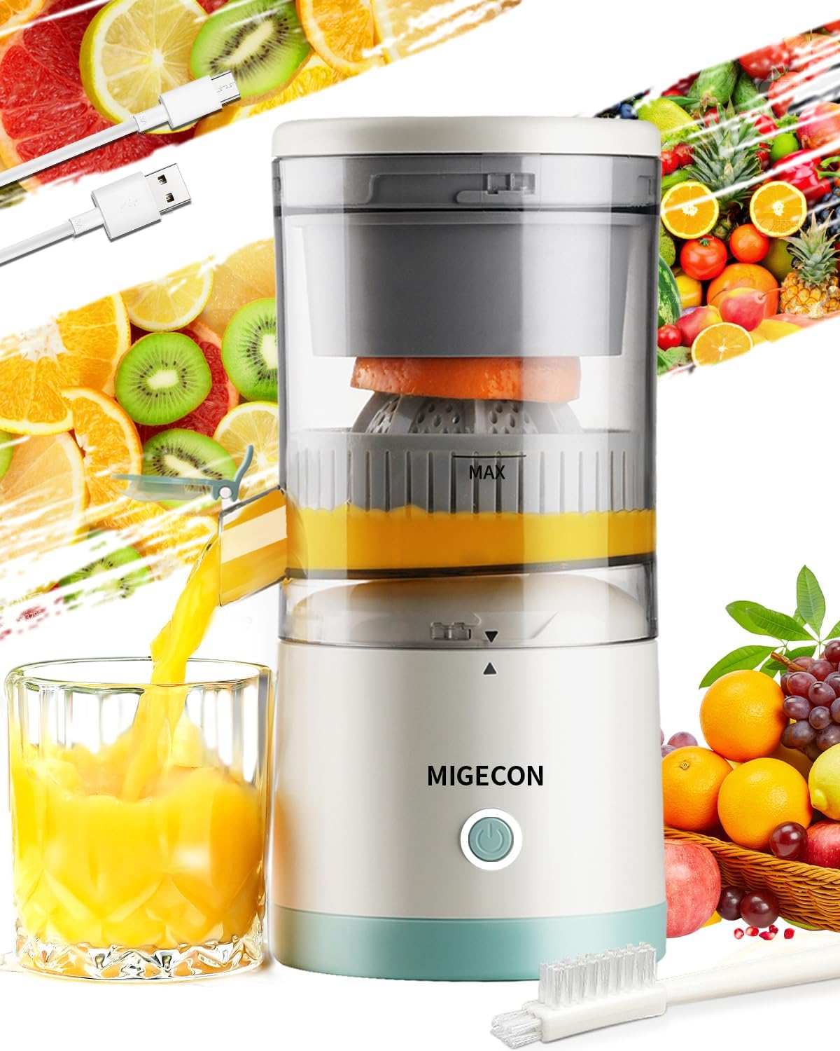 🍹 Exprimidor de Jugos Instantáneo Recargable – Jugo Fresco Donde Quieras