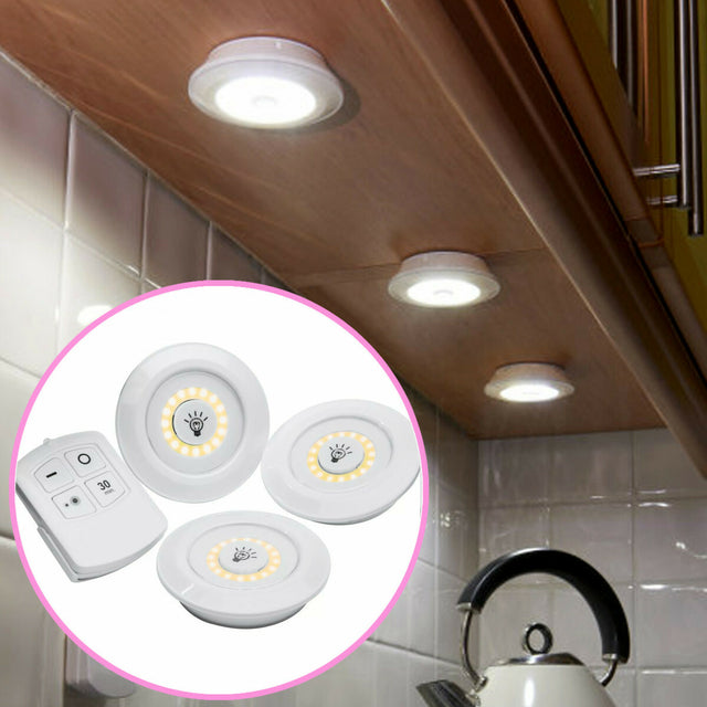 ✨ Set de 3 Luces LED con Control Remoto – Ilumina con un Toque
