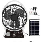 ABANICO RECARGABLE 14" SOLAR CON ALTAVOZ