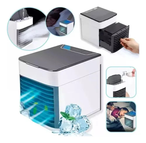 🌬️ Mini Aire Portátil 4 en 1 – Frescura Compacta al Alcance