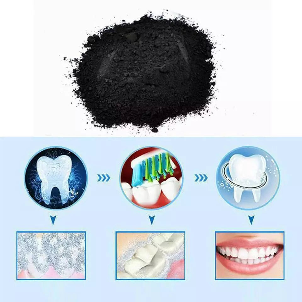 😁✨ Polvo Negro Blanqueador Dental – Sonríe con confianza