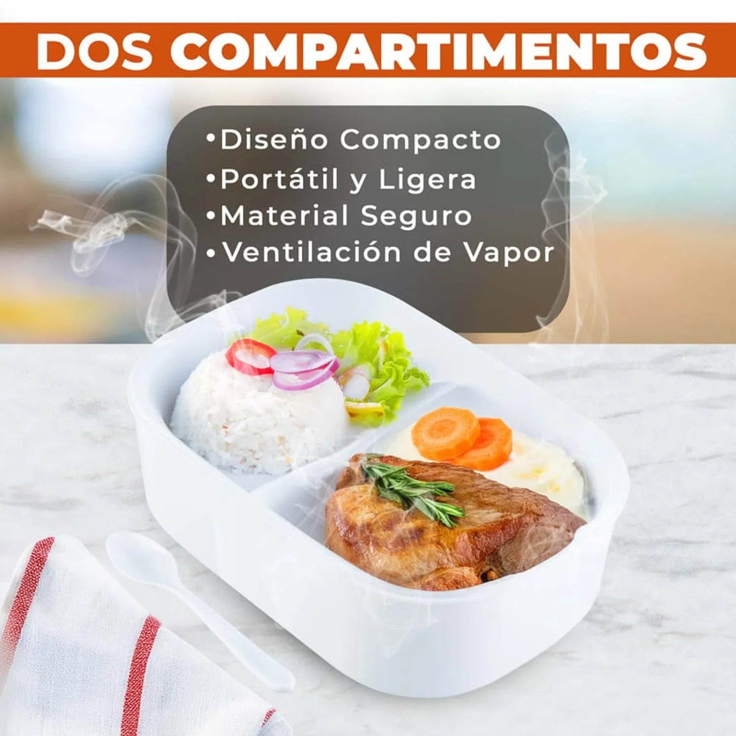 Lonchera Eléctrica Porta Comida – Tu Comida Caliente en Todas Partes