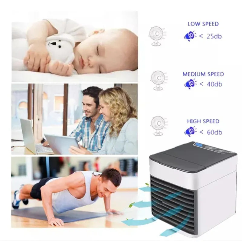 🌬️ Mini Aire Portátil 4 en 1 – Frescura Compacta al Alcance